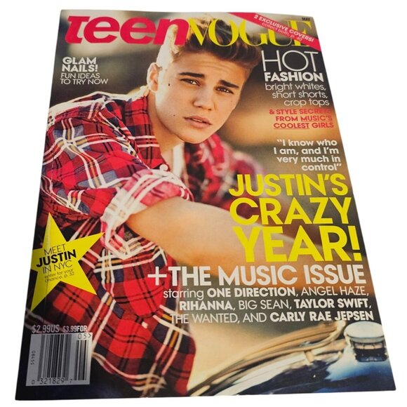Teen Vogue May 2013 Magazine Issue Justin Bieber Crazy Year Music Hot Fashion - Picture 1 of 9